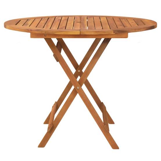 PANGIVO - Table pliable de jardin bois d'acacia Ø 90 x 75 cm - PANGIVO - Image 4