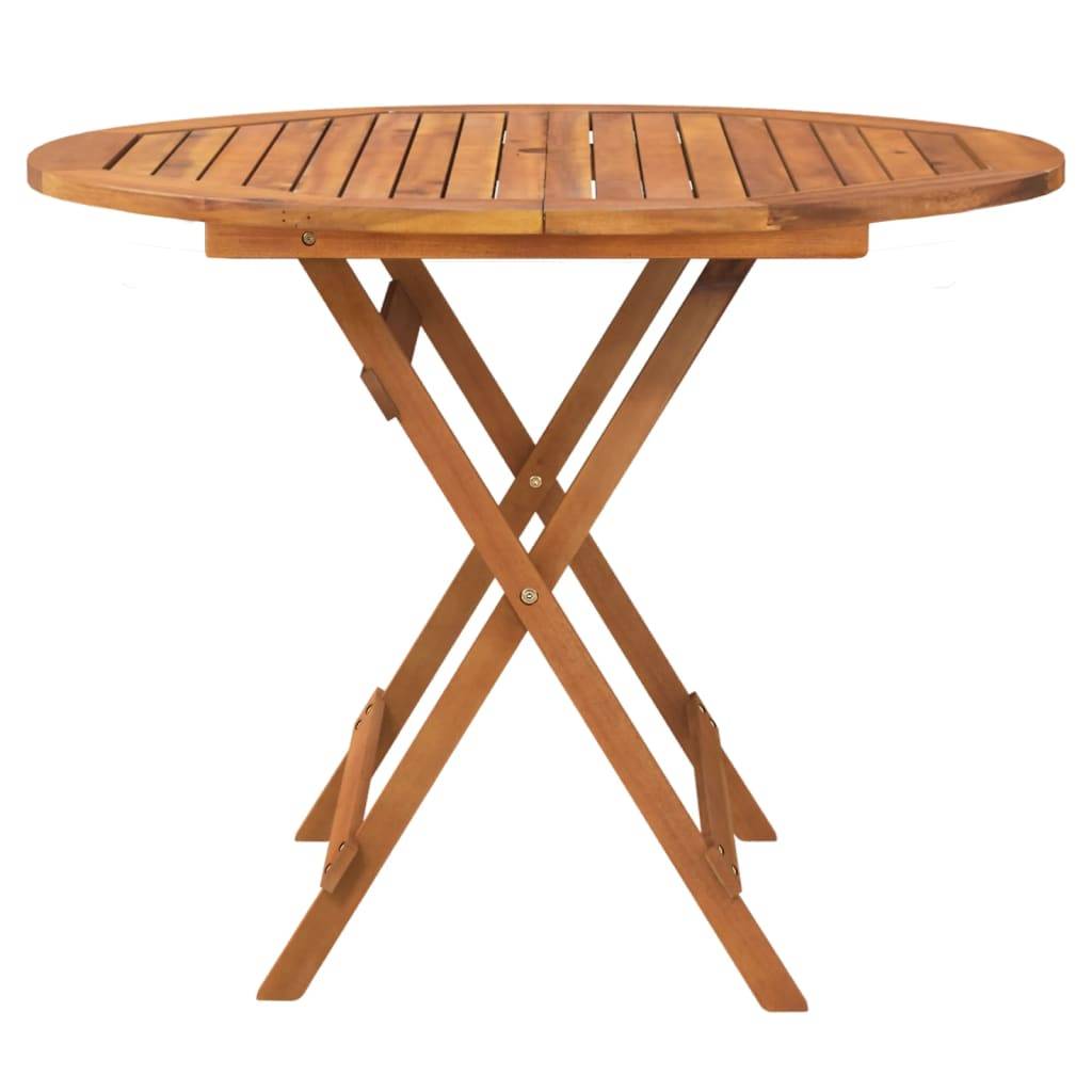 PANGIVO - Table pliable de jardin bois d'acacia Ø 90 x 75 cm - PANGIVO - Image 4