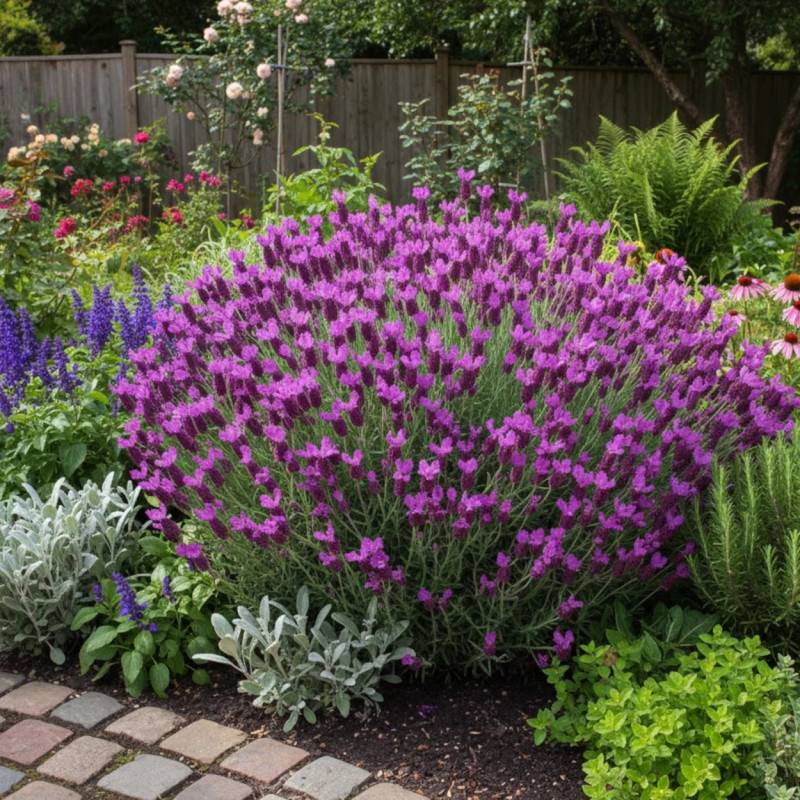 Lavande papillon The Princess® Lavender 'IB910-2' à fleurs Rose/ - feuillage Persistant - Pot de 3L - 20/40 cm - Imagen 1