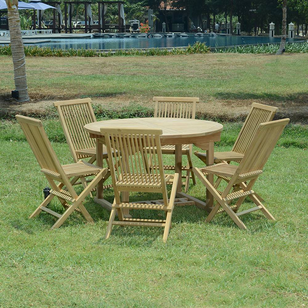 Salon de jardin teck massif Padang, 6 chaises - TECK'Attitude - Imagen 6