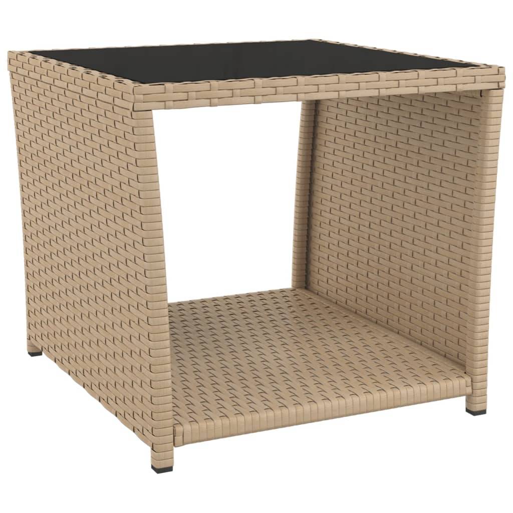 Helloshop26 - Ensemble de Salon de jardin meuble d'extérieur ensemble de mobilier 3 pièces beige poly rotin et acier - Imagen 2