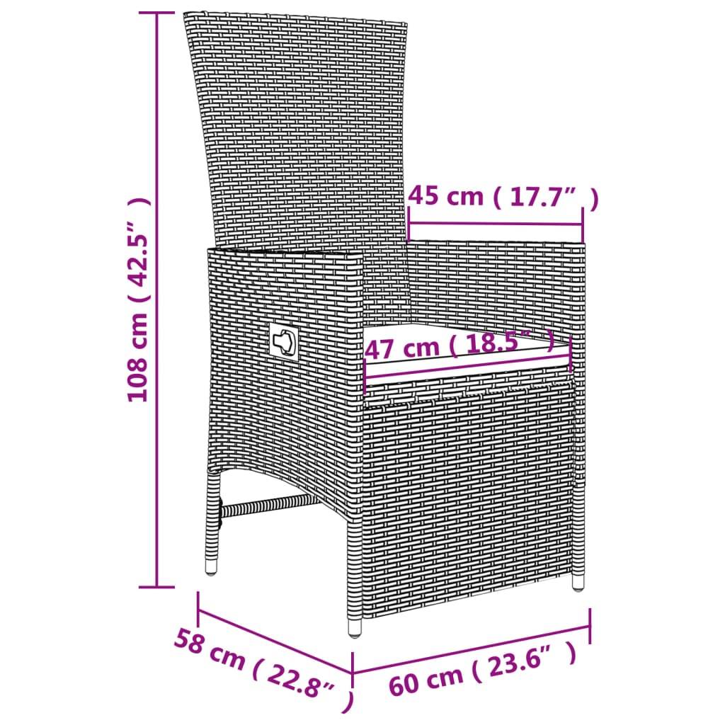 Helloshop26 - Ensemble de Salon de jardin meuble d'extérieur ensemble de mobilier 3 pièces beige poly rotin et acier - Imagen 3