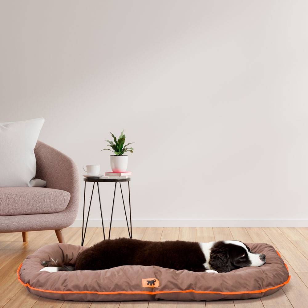 Ferplast - Ferplast Panier Chien Coussin Chien Grande Taille Tissu anti-rayures Lavable à 30°C.Matelas pour chien imperméable 120 x 80 x 13,5 cm.Marron - Imagen 3