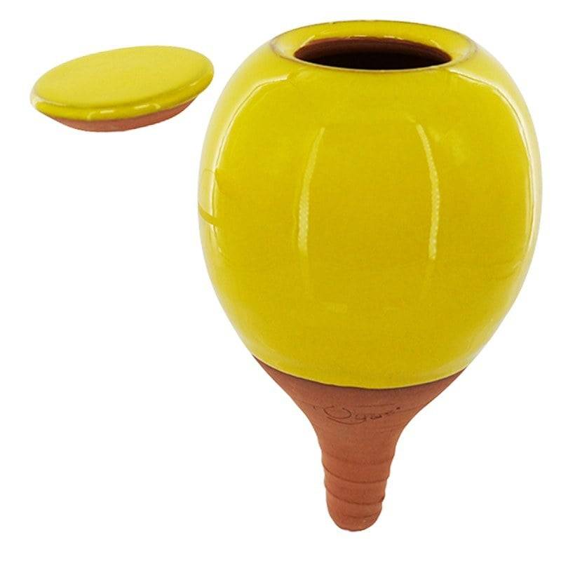 Ferme Du Moutta - Oya d'arrosage 30 cl en céramique faite main pour pots de fleurs, jaune - Image 2