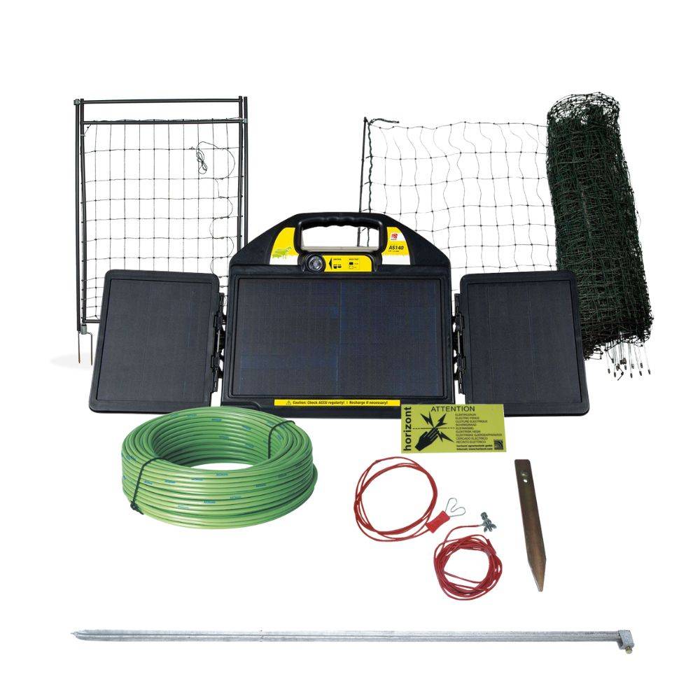 Horizont - Kit clôture mobile volailles filet 50m poste solaire PREMIUM - Imagen 1