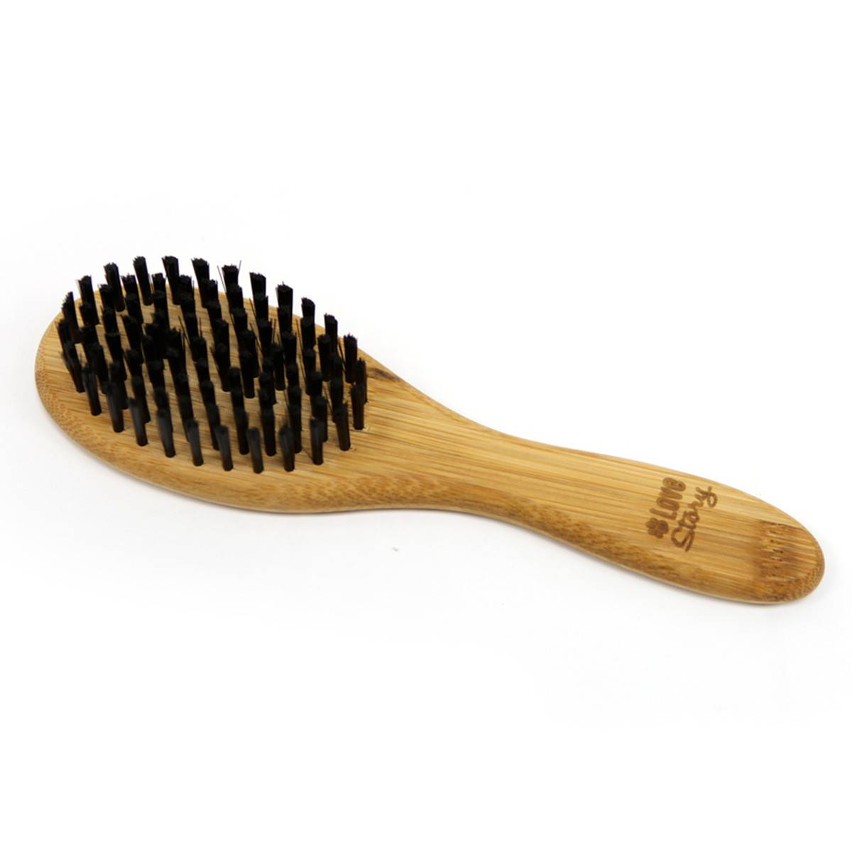Love Story - Brosse de Toilettage Bambou "Poils Doux" 22cm Naturel - Image 1
