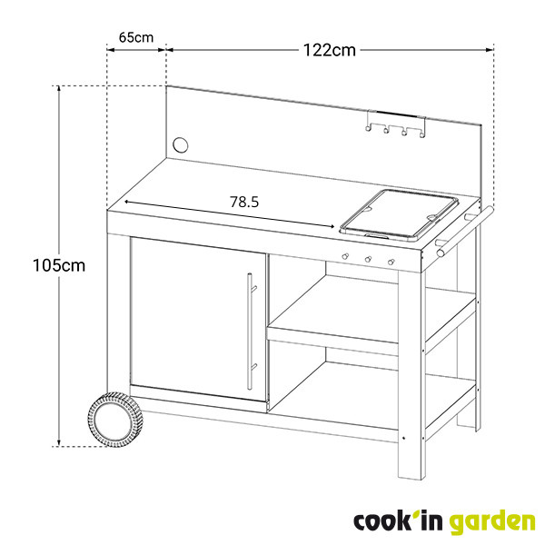 Cook in Garden - Desserte NOVA 110 PREMIUM - Image 8