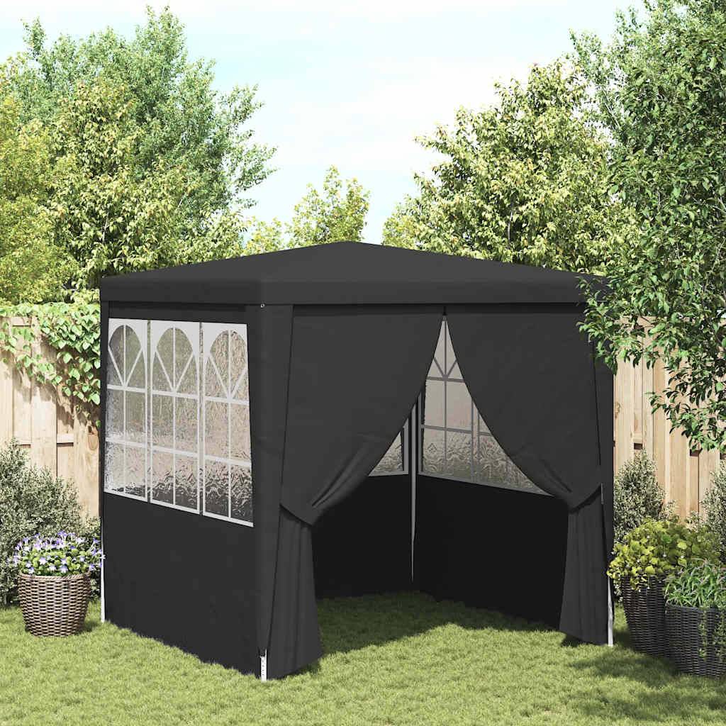 Vidaxl - Tente de réception et parois latérales 2x2 m Anthracite 90 g/m² vidaXL 48531 - Imagen 2