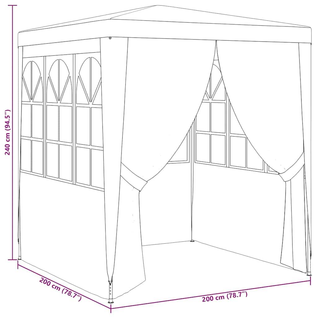 Vidaxl - Tente de réception et parois latérales 2x2 m Anthracite 90 g/m² vidaXL 48531 - Imagen 3