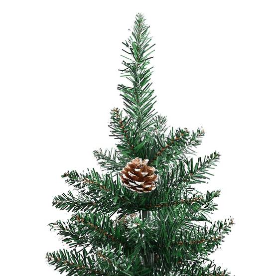ComfortXL - Sapin de Noël Mince Enneigé avec Bois Véritable et Cônes Vert 180 cm – ComfortXL Outdoor Living - Image 5