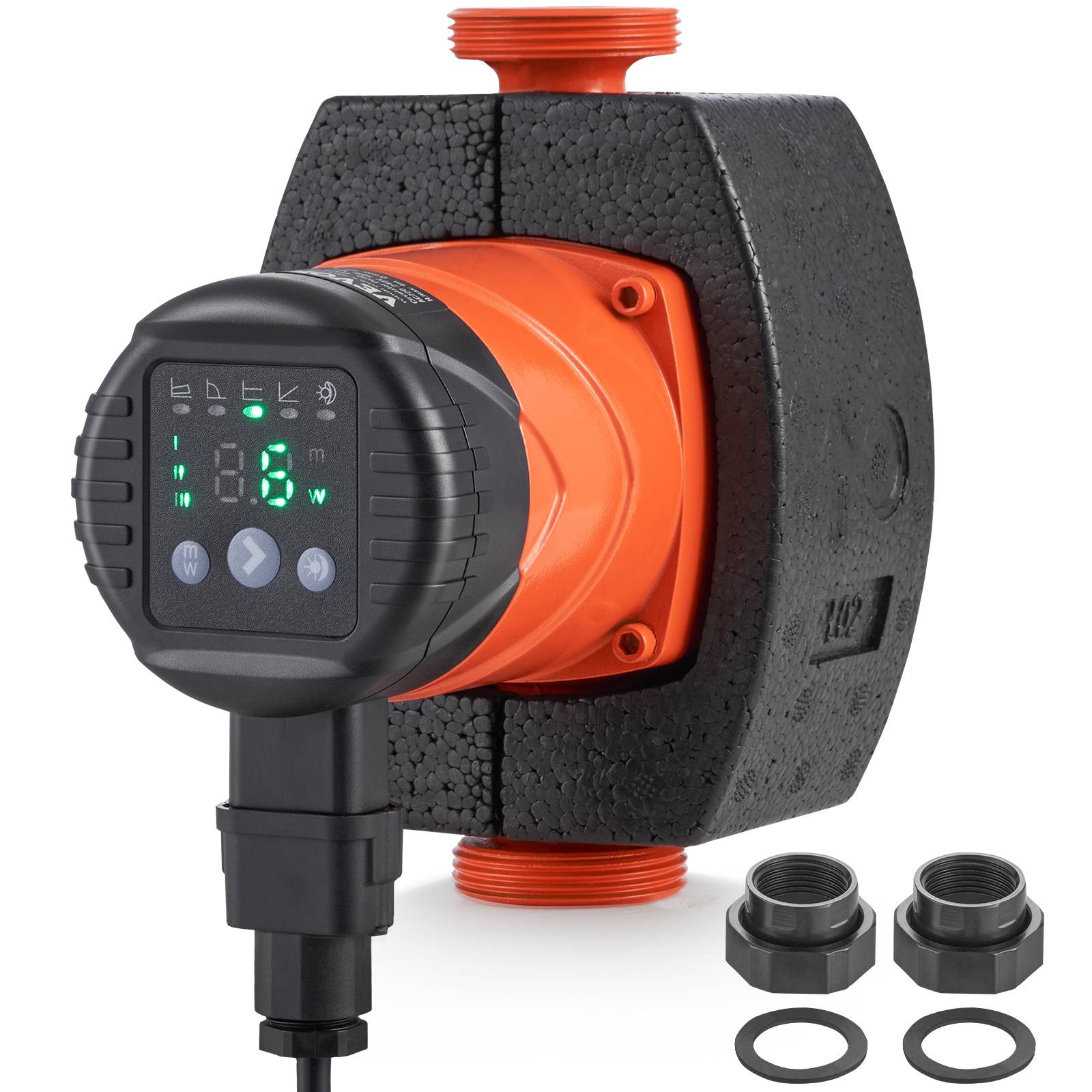 VEVOR Pompe circulation eau chaude LPS25-4BP-180, 50 L/min, 220V 22W, hauteur 4m, pour système chauffe-eau. - Image 1