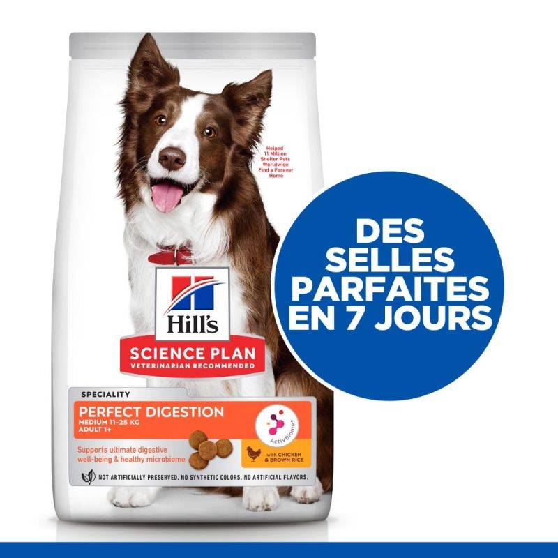 Croquettes chien SCIENCE PLAN ADULT PERFECT DIGESTION MEDIUM 14 kg - Imagen 2