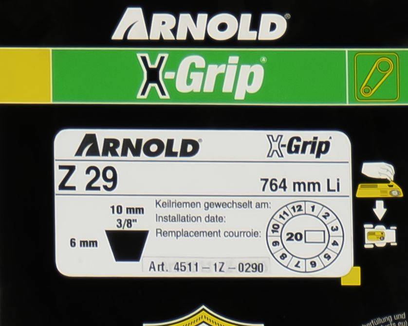 Arnold - Courroie trapézoïdale X-Grip V de type Z 29 Arnold - Imagen 2