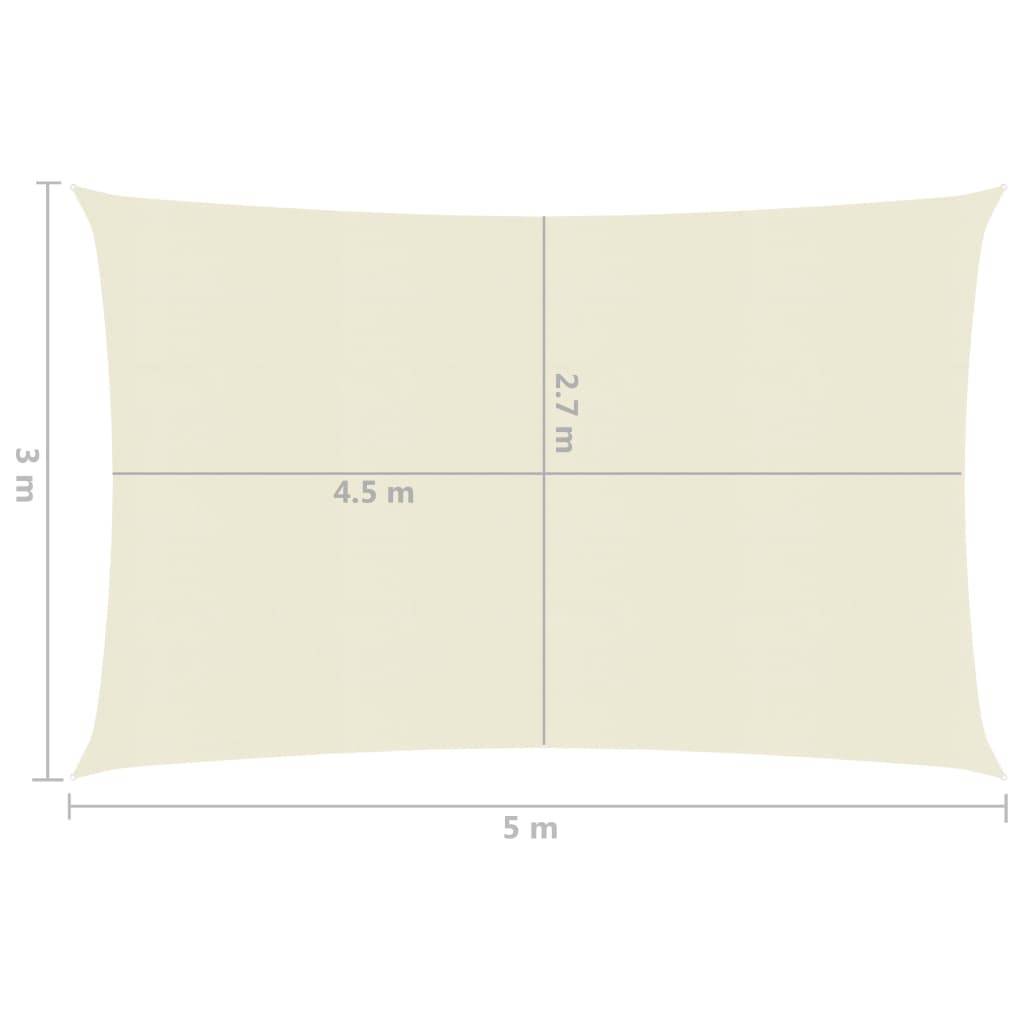 Helloshop26 - Voile toile d'ombrage parasol 160 g/m² crème 3 x 5 m PEHD - Imagen 6