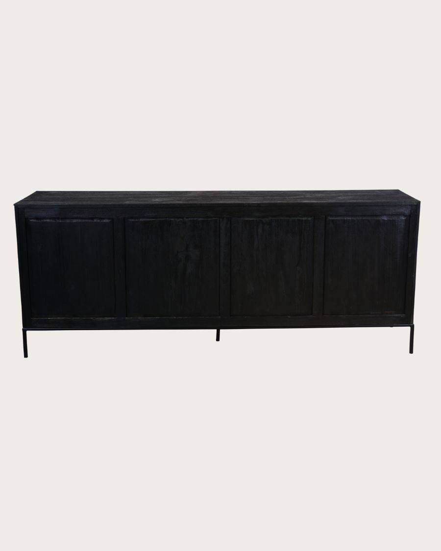 Indra grand - Grand buffet bas en teck recyclé bicolore 200 cm - UNIQKA - Imagen 6