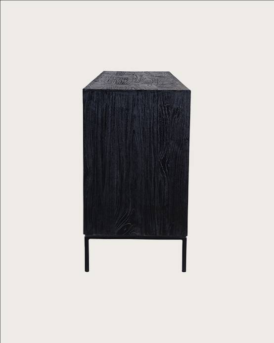 Indra grand - Grand buffet bas en teck recyclé bicolore 200 cm - UNIQKA - Imagen 8