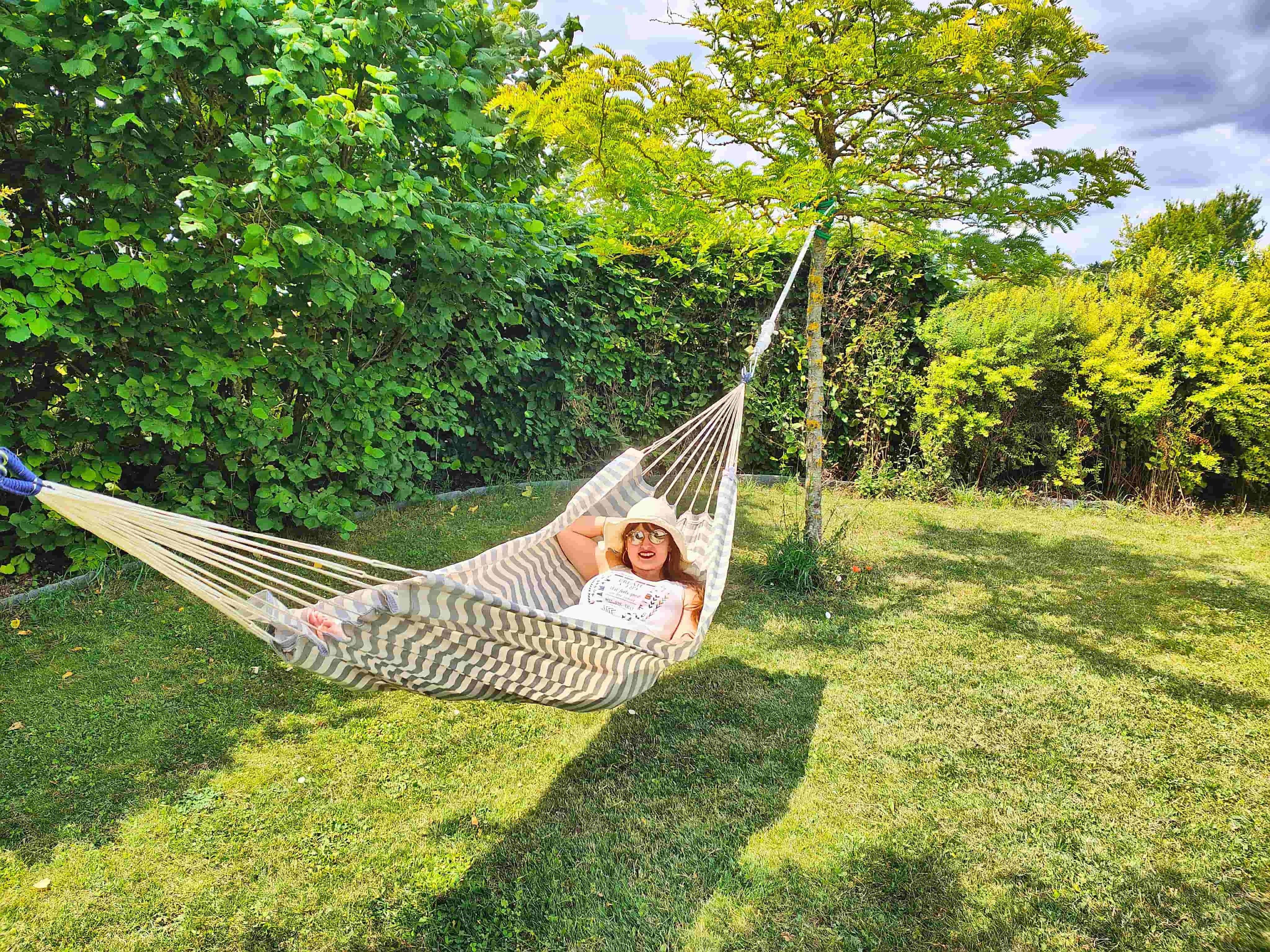 Jobek - Hamac Traditionnel KOCON 340x140 cm en Polypropylène Horizon Bleu JOBEK - Imagen 3
