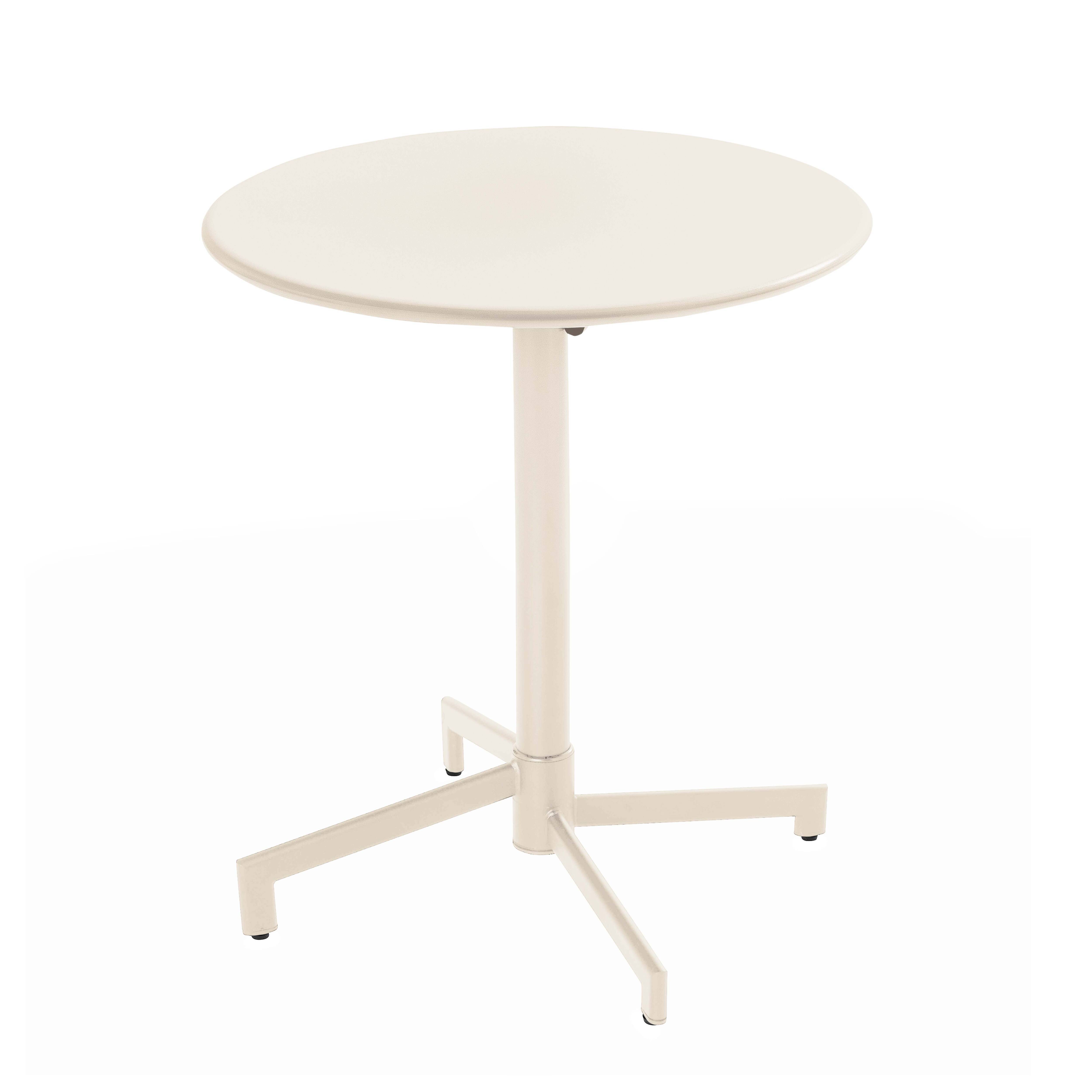 Oviala - Table de jardin ronde bistrot avec plateau rabattable 70 cm argile Palavas - Oviala - Image 1