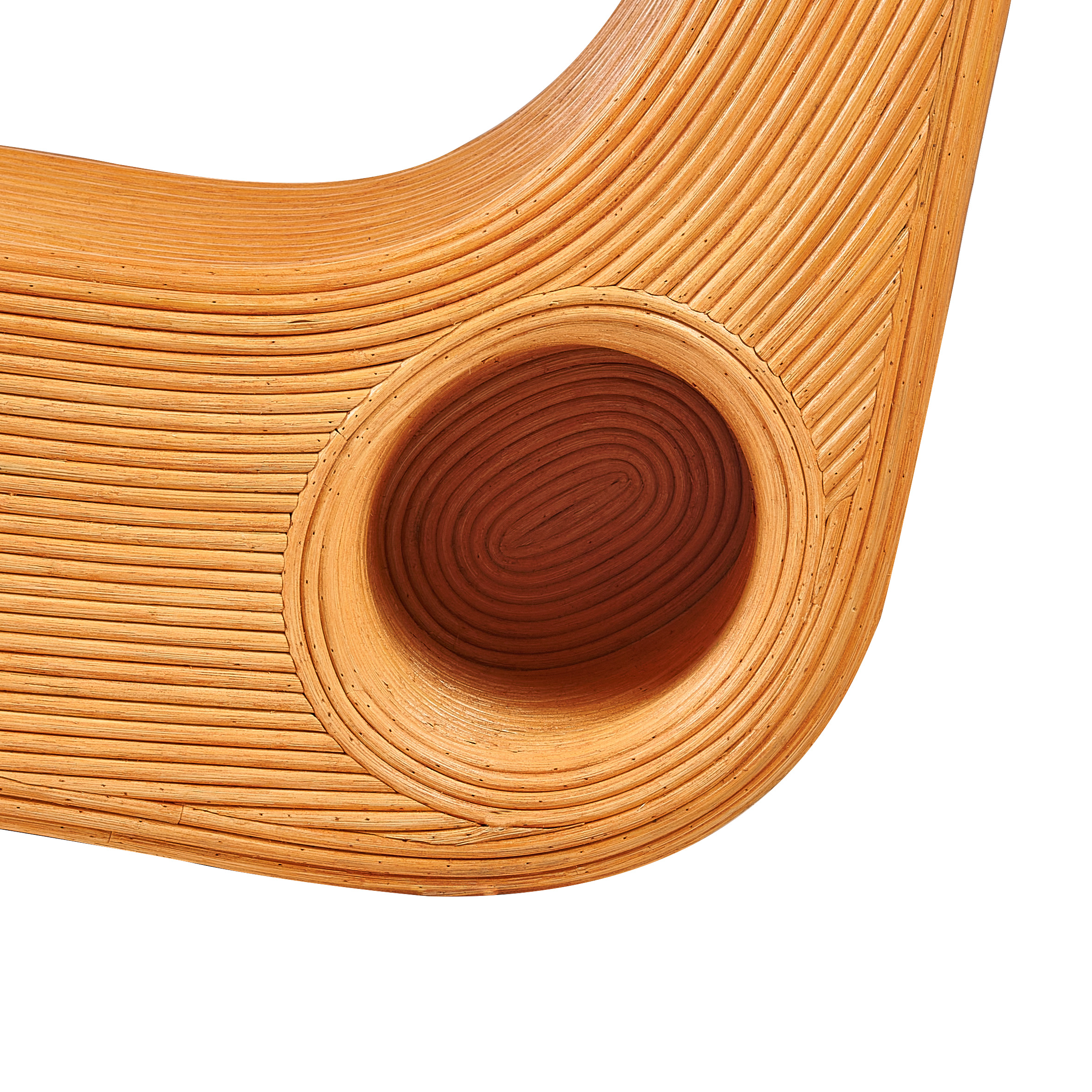 Beliani - Chaise longue Rotin Marron AIROLE - Beliani - Imagen 6