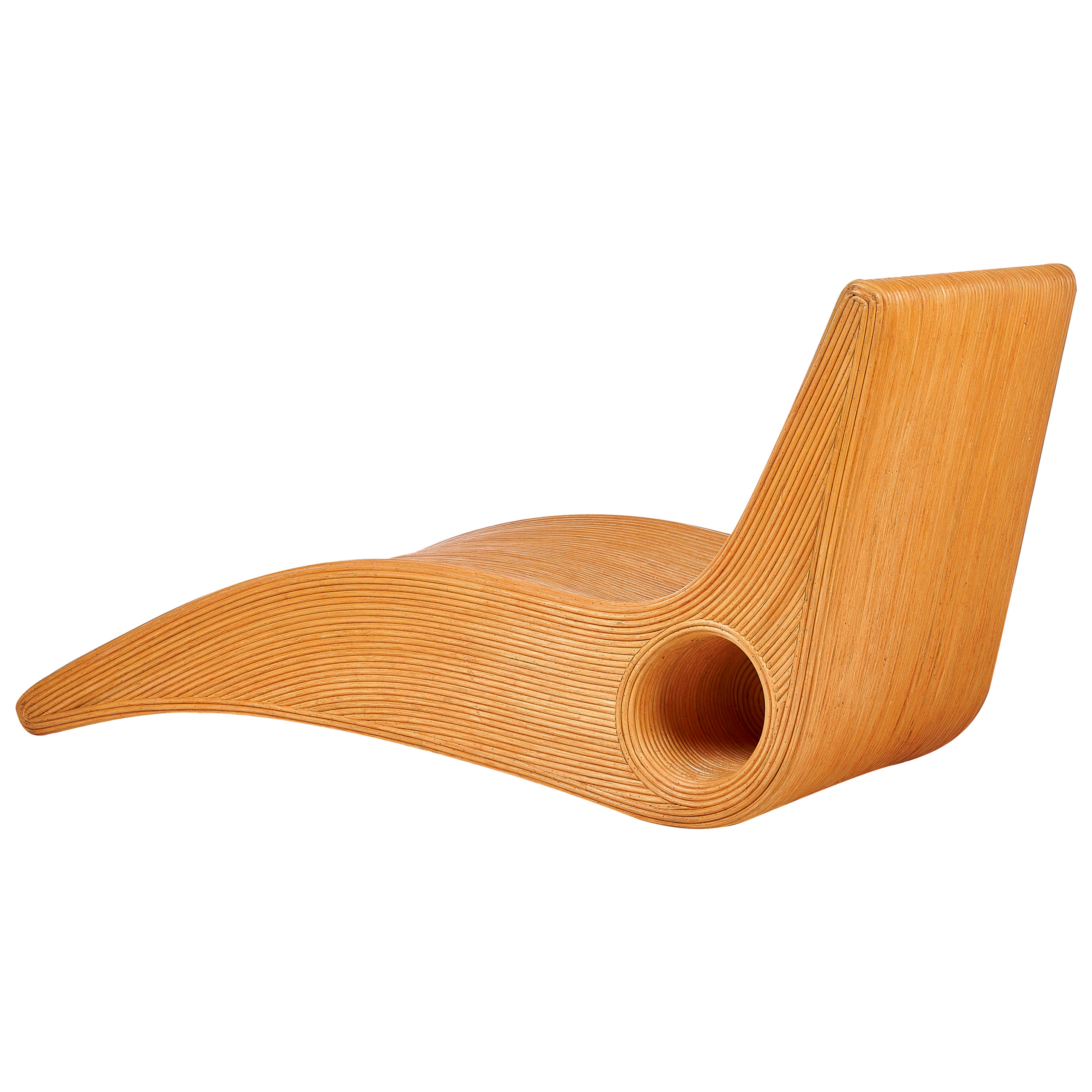 Beliani - Chaise longue Rotin Marron AIROLE - Beliani - Imagen 5