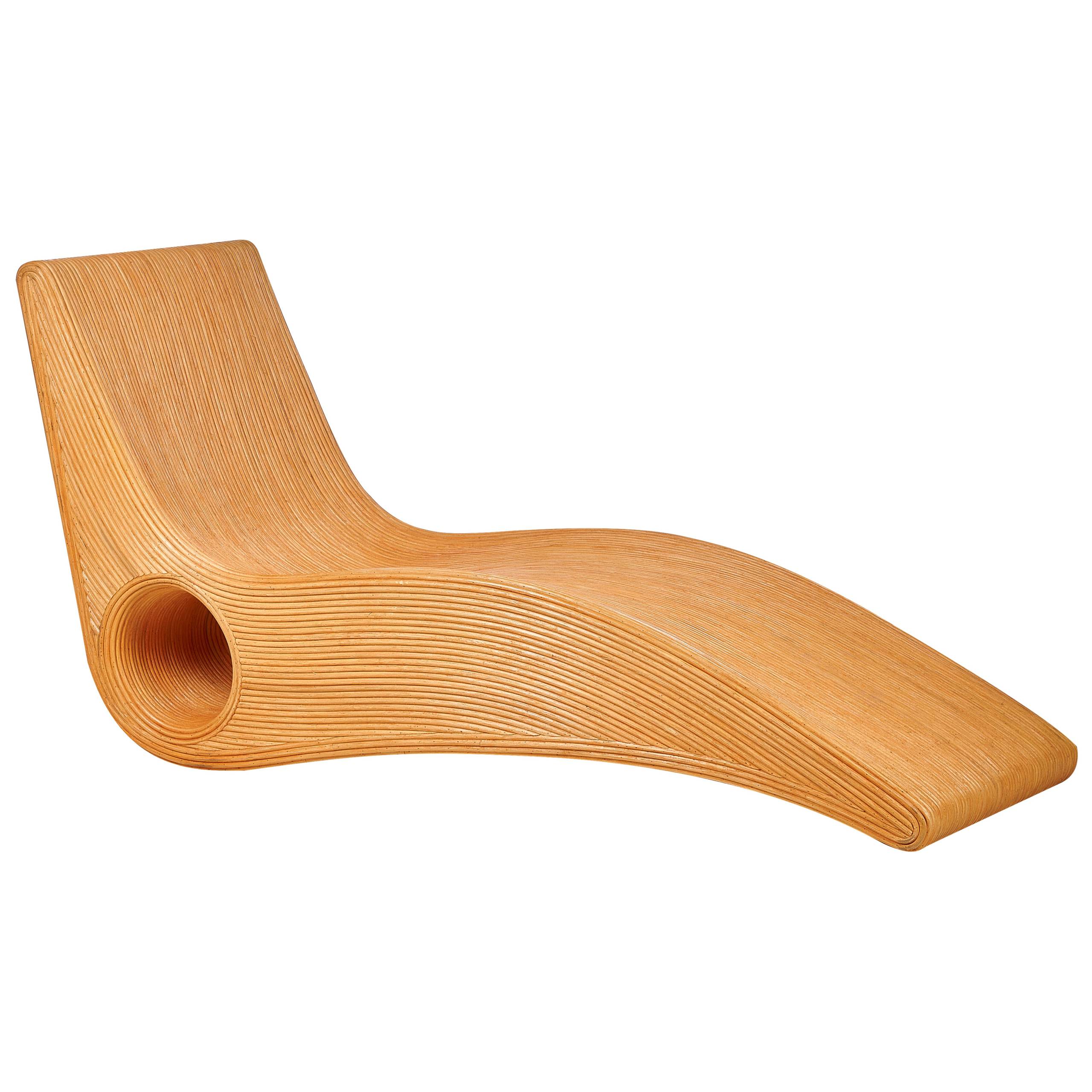 Beliani - Chaise longue Rotin Marron AIROLE - Beliani - Imagen 2