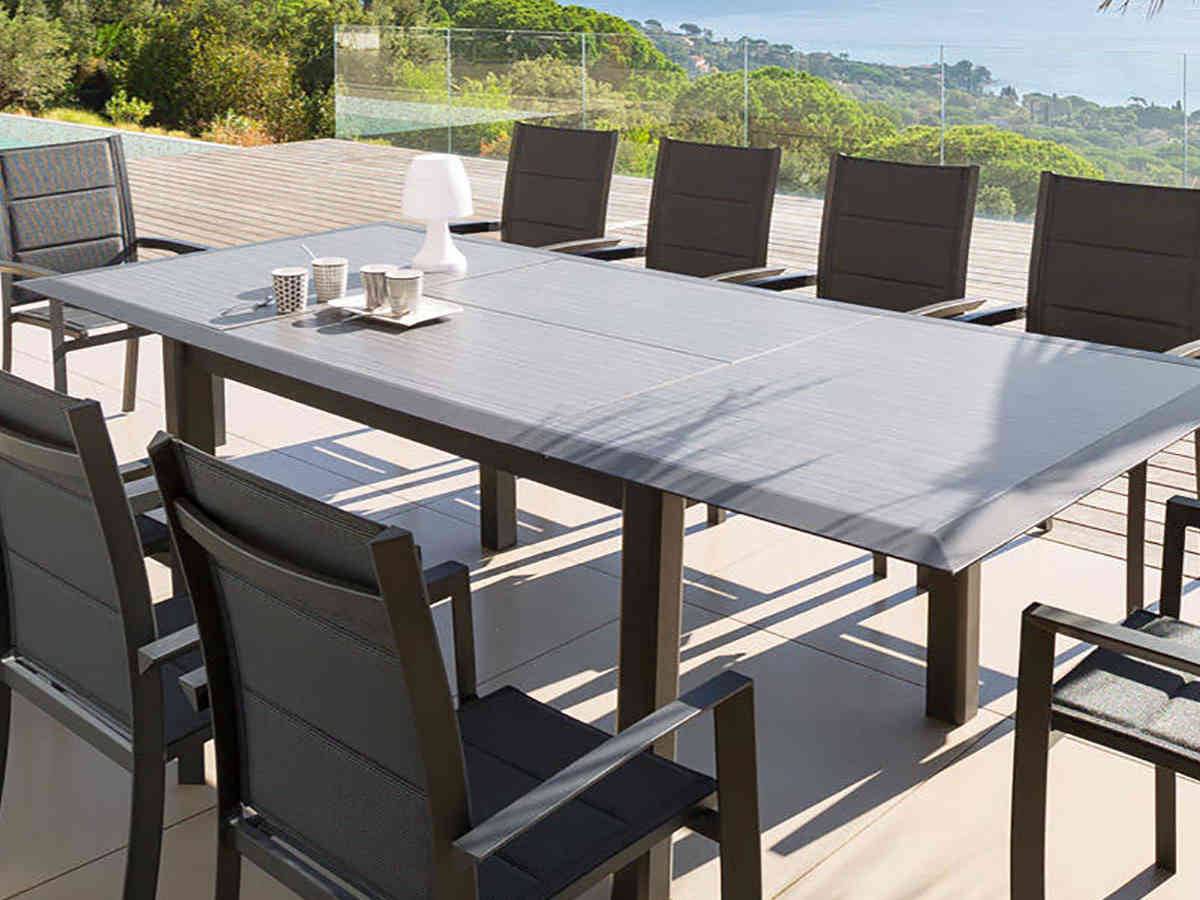 Hesperide - Lot de 4 fauteuils de jardin Allure Poivre et Graphite Allure - Hespéride - Imagen 2