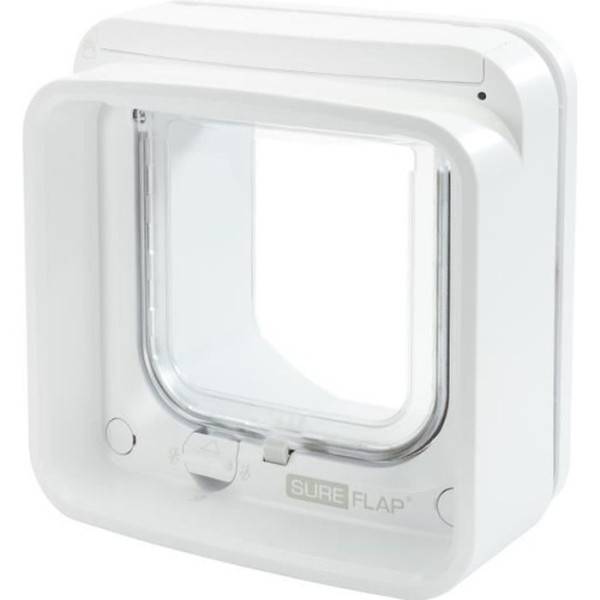 SUREFLAP Chatiere a Puce électronique Connecté - Blanc - 142 mm x 120 mm (Livré sans le Hub) - Image 1