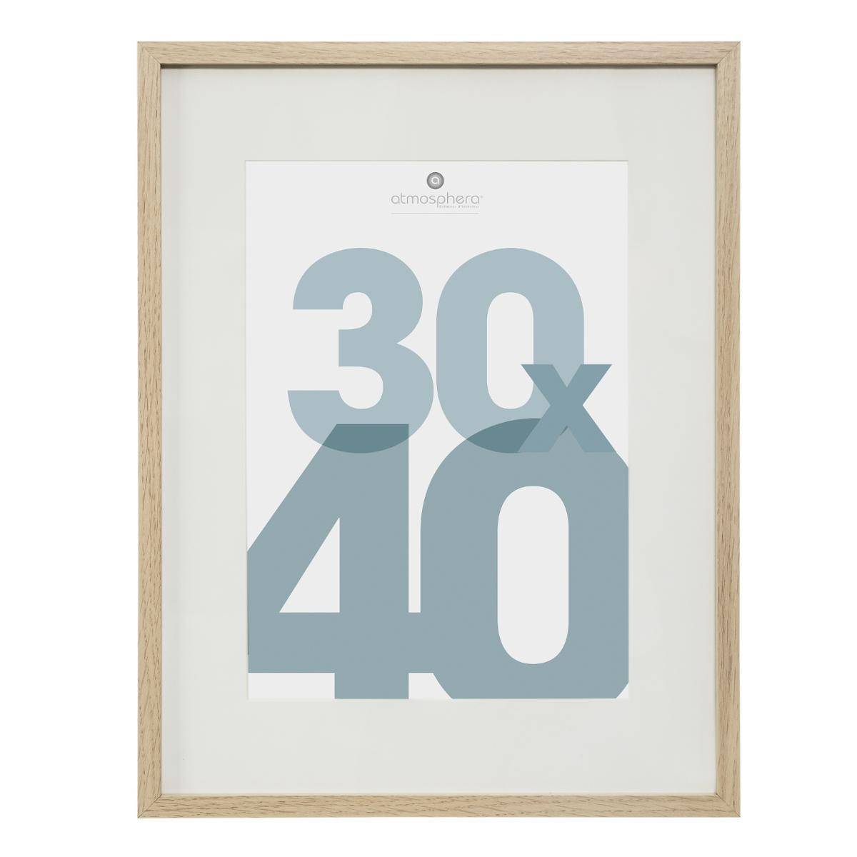 Atmosphera - Cadre photo "Manu" bois 30x40cm - Atmosphera Créateur d'intérieur - Imagen 1
