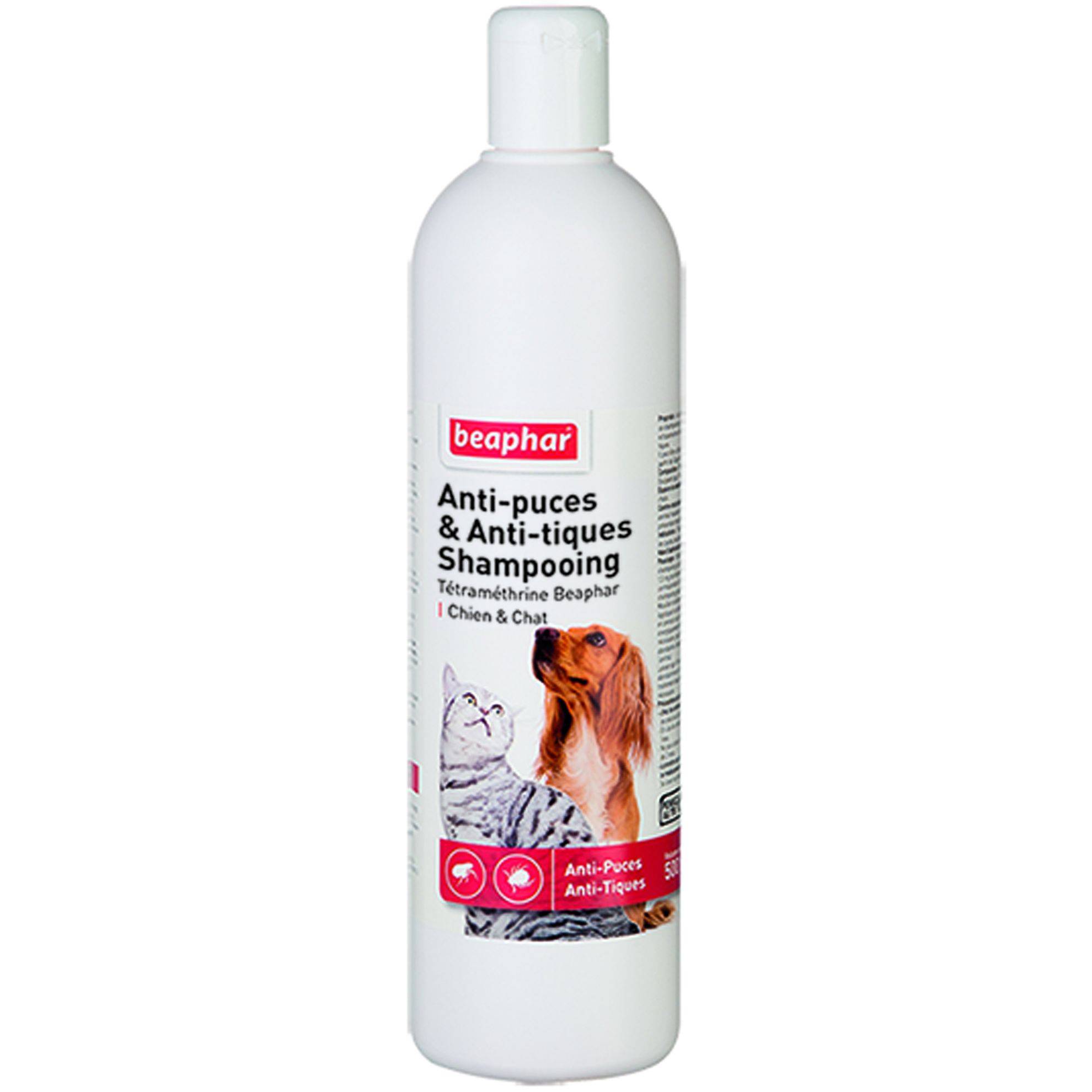 Shampooing antiparasitaire à la tétraméthrine : 500ml BEAPHAR