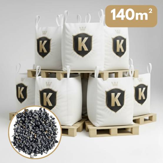 Gravillons concassés marbre bleu-gris 10/14 mm – Pack 7 Big Bag +/- 1,5T – 140 m² - Image 1