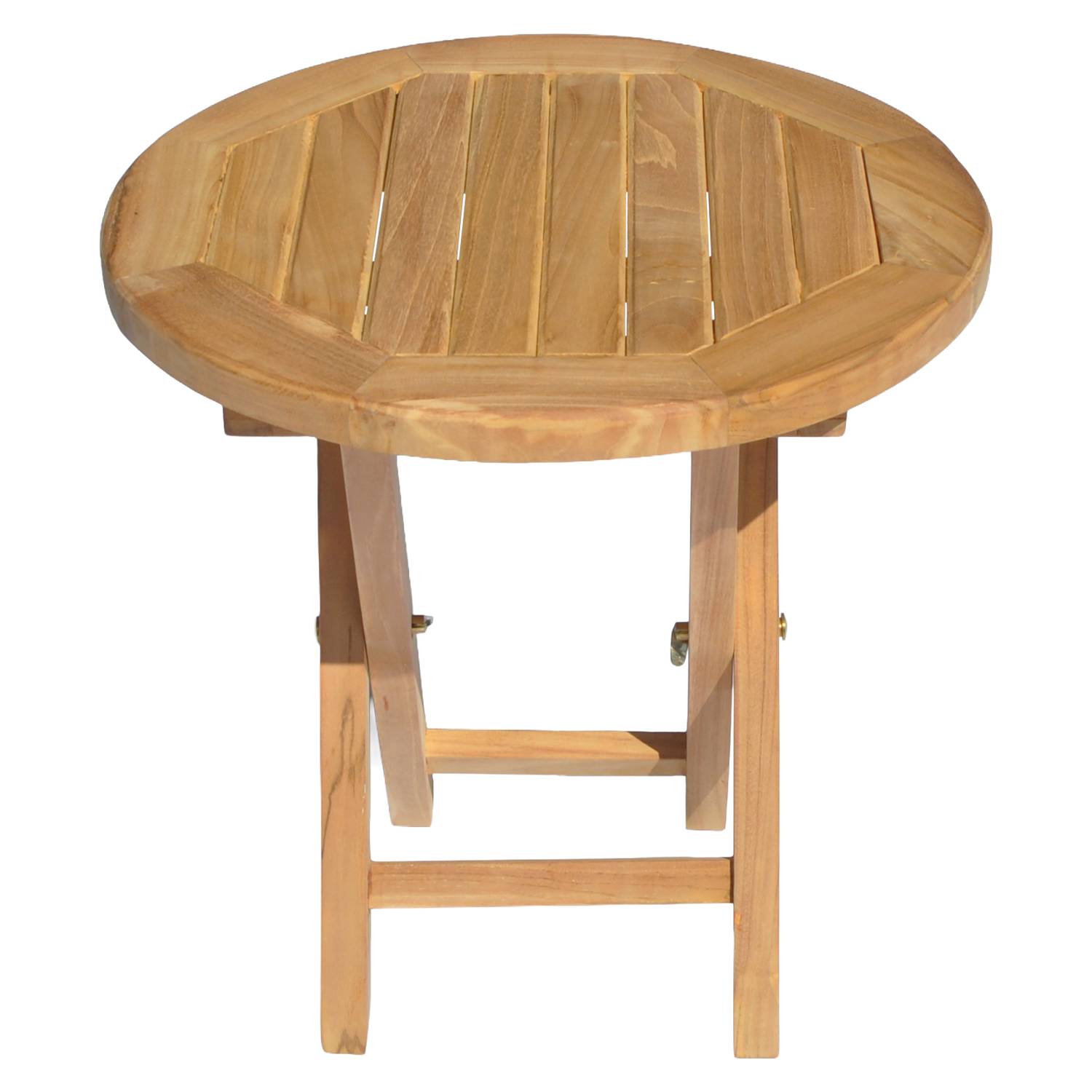 Table d'appoint ronde en teck 50cm LOMBOK - HAPPY GARDEN - Imagen 3