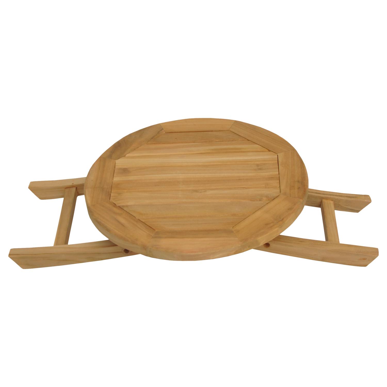 Table d'appoint ronde en teck 50cm LOMBOK - HAPPY GARDEN - Imagen 4