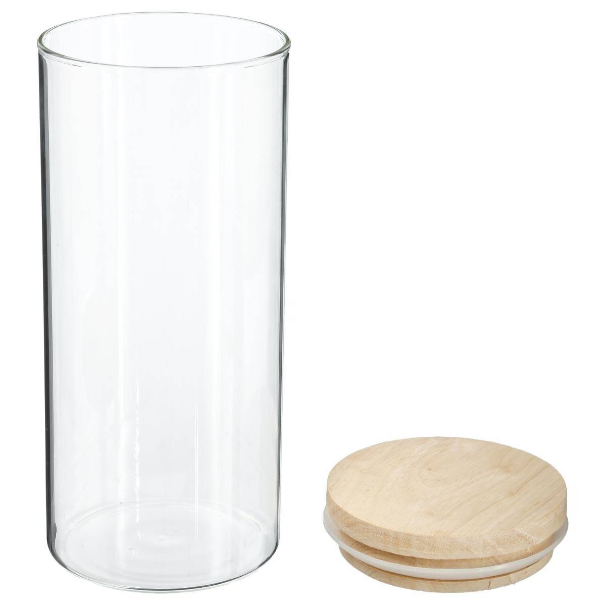 Bocal en Verre "Pops" 1,3L Transparent & Naturel - Image 2