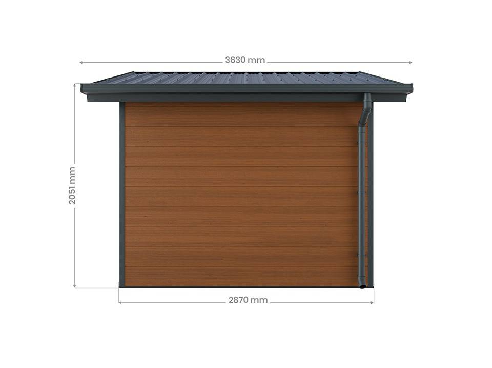 Abri de Jardin Composite ISORA - 9m2 Brun - Cabane Atelier / Abri Velo - Imagen 4