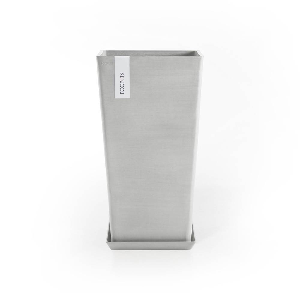 Ecopots - Pot Haut Rotterdam 56 Blanc Gris - 31 x 31 x H. 56 cm - 36,2 L ECOPOTS - Imagen 4