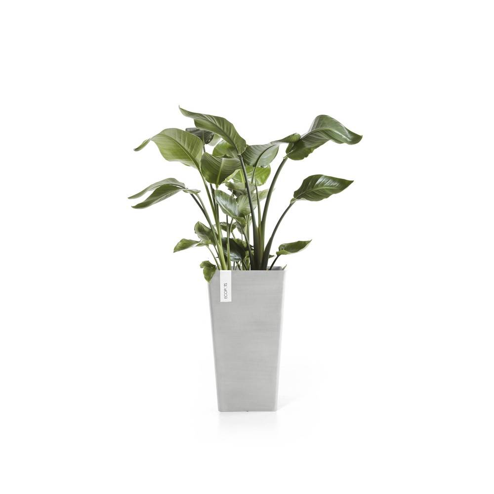 Ecopots - Pot Haut Rotterdam 56 Blanc Gris - 31 x 31 x H. 56 cm - 36,2 L ECOPOTS - Imagen 1