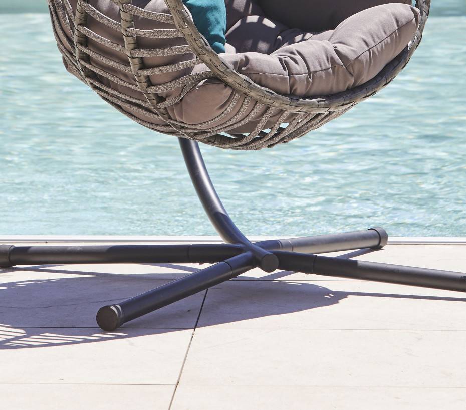 Fauteuil de jardin suspendu  gris anthracite  CANBERRA - Imagen 4