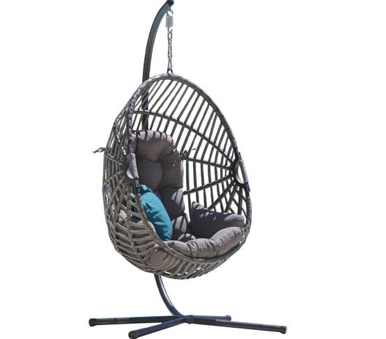Ozalide - Fauteuil de jardin suspendu gris anthracite CANBERRA - Image 5
