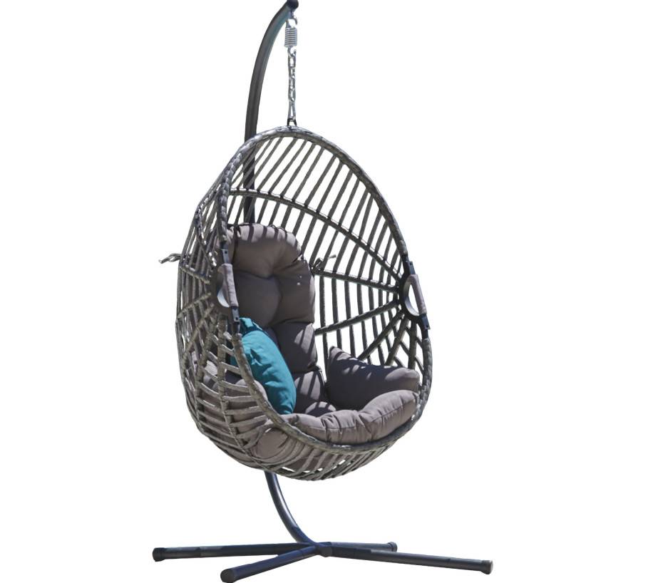 Fauteuil de jardin suspendu  gris anthracite  CANBERRA - Imagen 5
