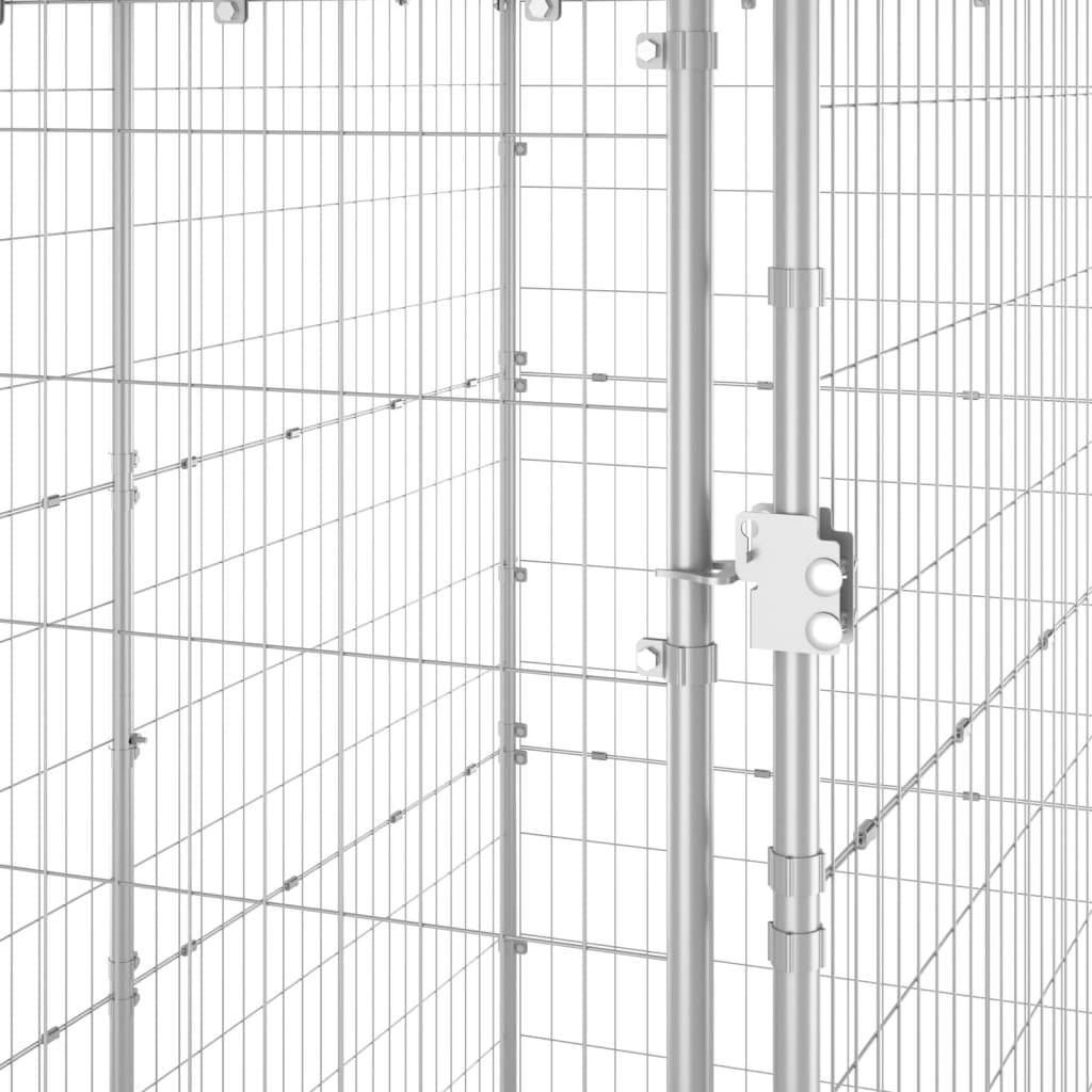 Helloshop26 - Chenil extérieur cage enclos parc animaux chien extérieur acier galvanisé avec toit 110 x 220 x 180 cm - Imagen 6