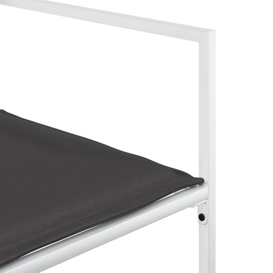 Lot de 4 Chaises de jardin avec coussins - Chaises d'extérieur - Fauteuils de jardin blanc acier/textilène - Image 9