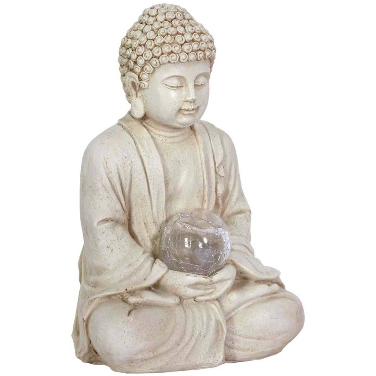 The Home Deco Factory - Lampe solaire en résine Bouddha - Imagen 1