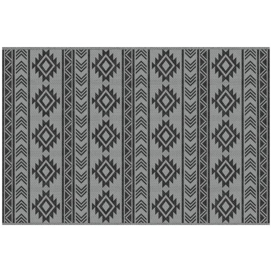 Tapis extérieur réversible Polypropylène Balcon terrasse Décoration 182x274cm Noir - ComfortXL Outdoor Living - Image 9