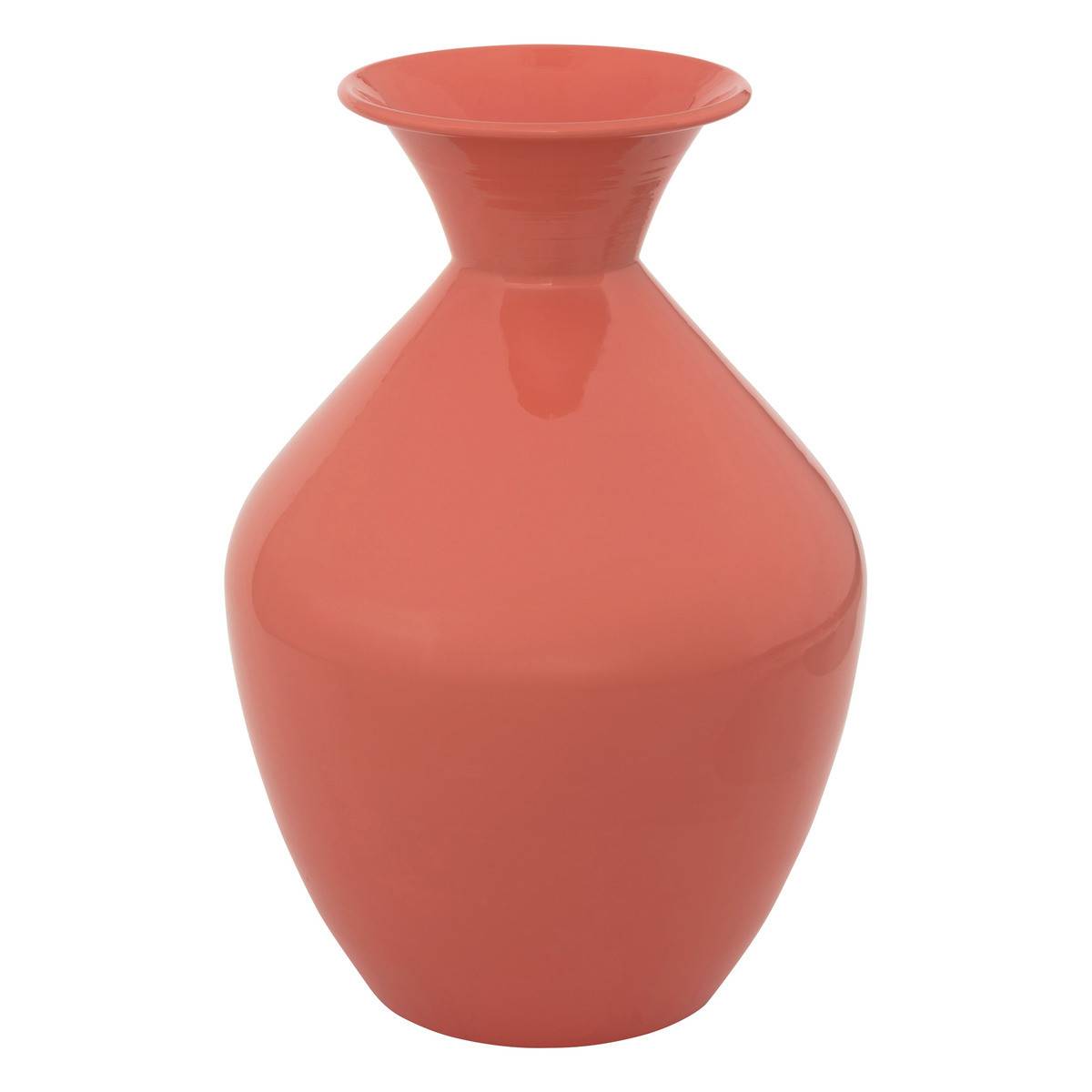 Atmosphera - Vase haut en métal emmaillé Rose Fuchsia H 37 cm - Image 1
