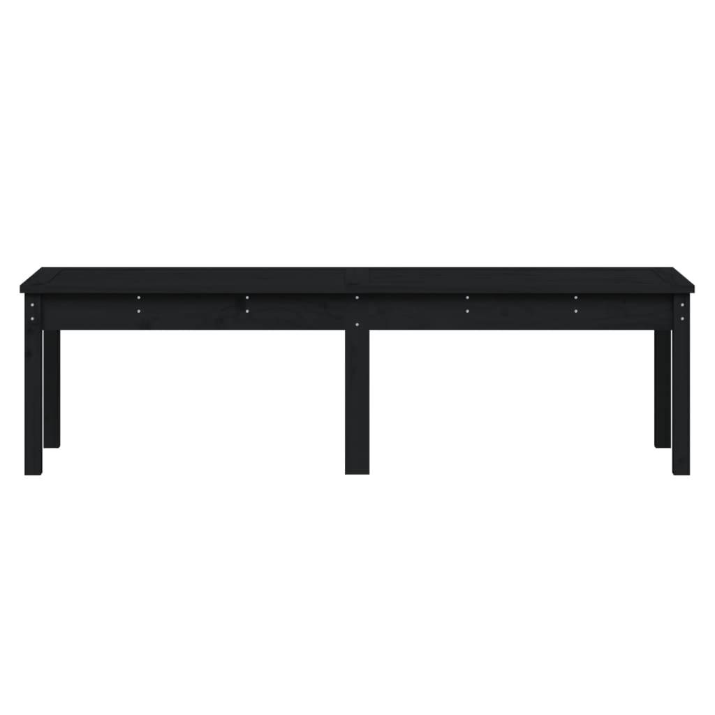 Helloshop26 - Banc de jardin meuble de patio d'extérieur terrasse à 2 places 159,5 x 44 x 45cm bois massif de pin noir - Imagen 2