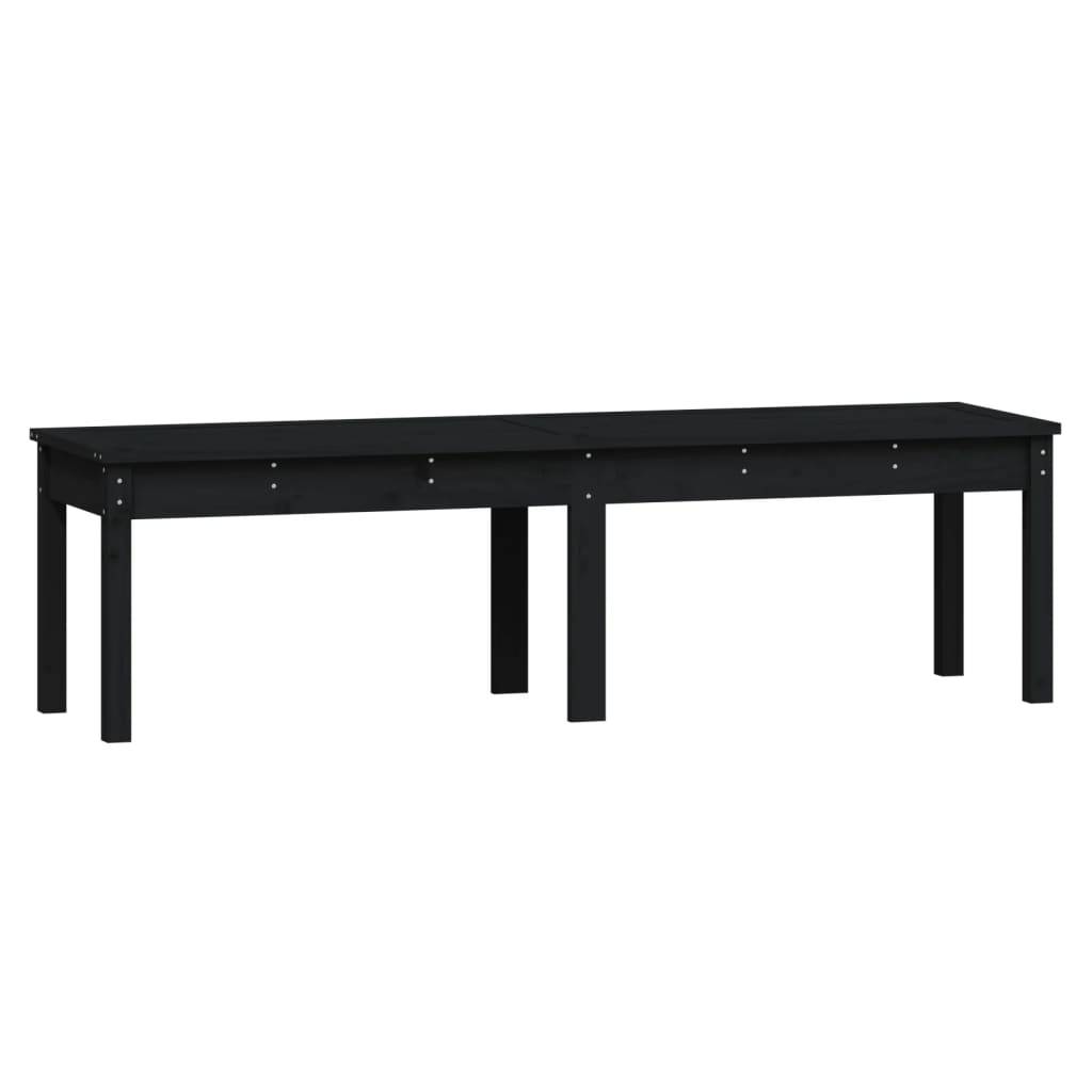 Helloshop26 - Banc de jardin meuble de patio d'extérieur terrasse à 2 places 159,5 x 44 x 45cm bois massif de pin noir - Imagen 1