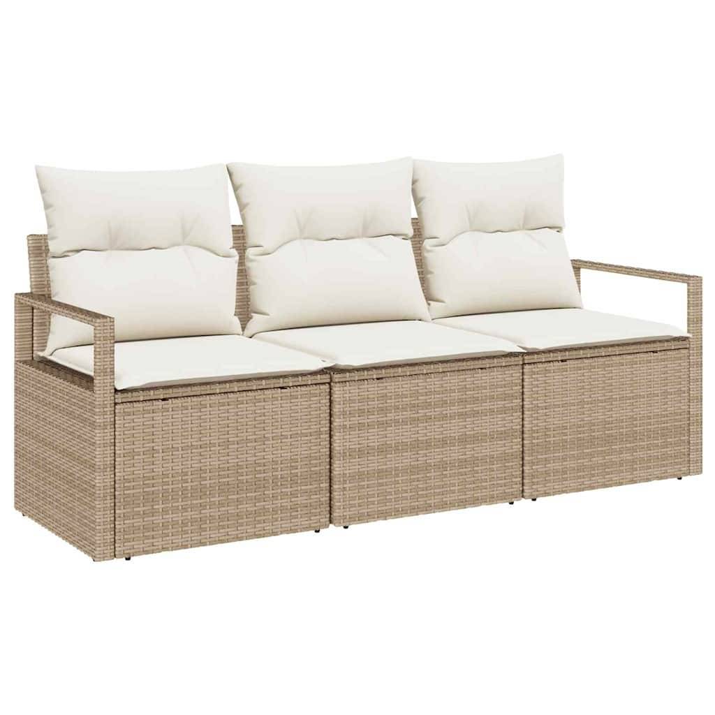 Vidaxl - Ensemble de Canapés 3 pcs-Salons de jardin Beige polyrotin 403720 - Image 2