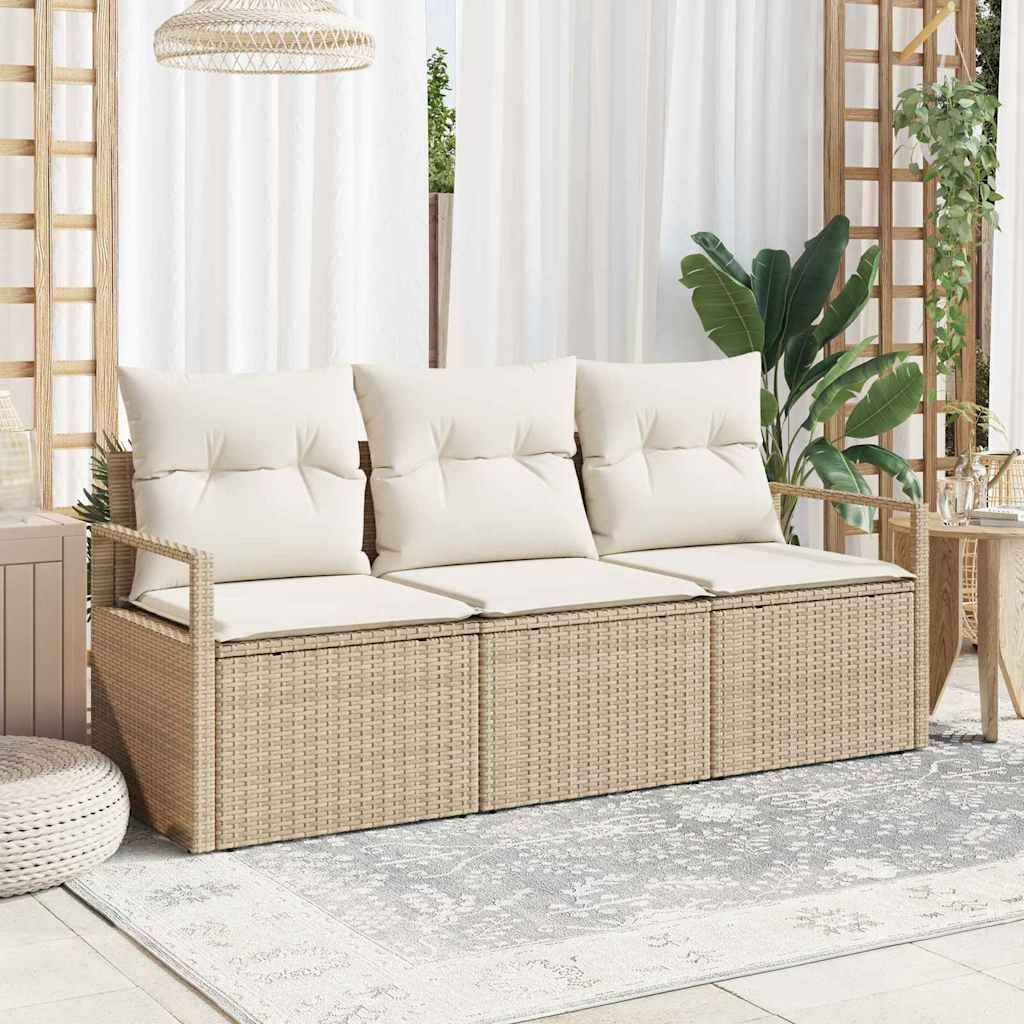 Vidaxl - Ensemble de Canapés 3 pcs-Salons de jardin Beige polyrotin 403720 - Image 1