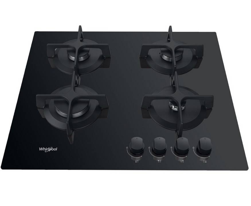 Table de cuisson gaz 60cm 4 feux noir GOB616NB Whirlpool - Image 2