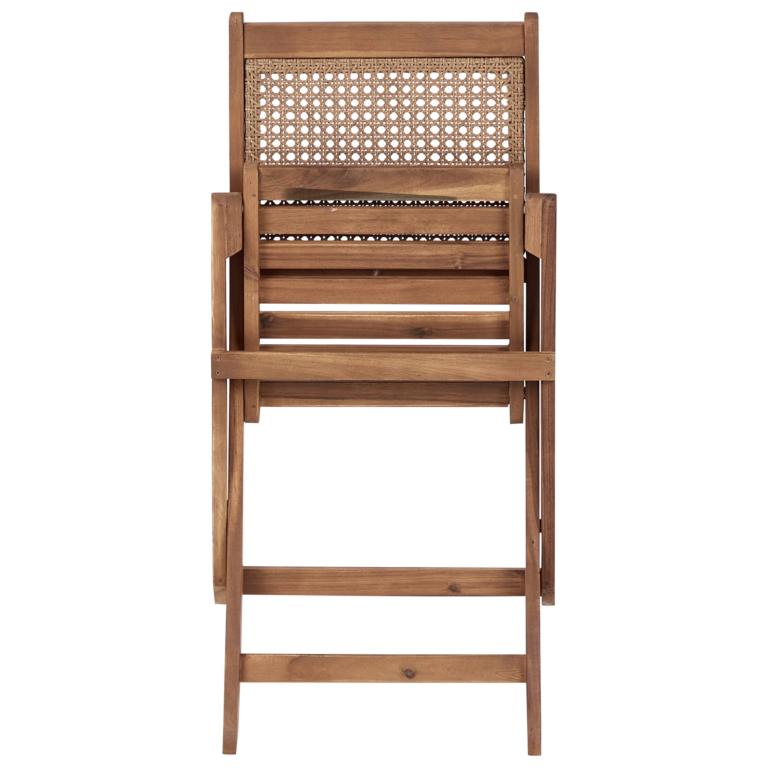 Beliani - Set de salle à manger, 4 Personnes Bois d'acacia certifié Marron foncé PARAGGI - Beliani - Imagen 7